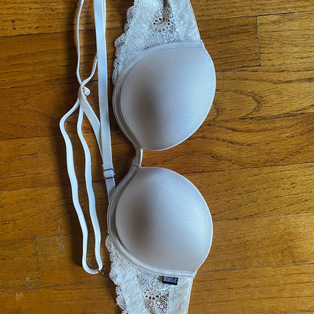 Victorias Secret plunge push-up multi-way white 32A